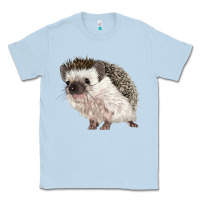 Dusty Blue Hedgehog Illustrations Classic Tee - LillyAllenDesigns