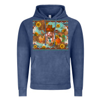 Vintage Denim Fall heifer cow Vintage Hoodie - RanaPortraitStore