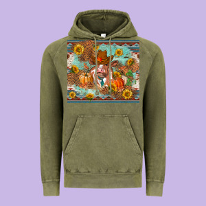 Fall Heifer Cow Vintage Hoodie Designed By Ranaportraitstore