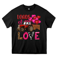 Black valentine's day loads of love tractor with pin heart balloons Heavy Core Tee - RanaPortraitStore