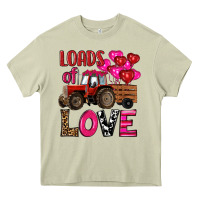 Mossy valentine's day loads of love tractor with pin heart balloons Heavy Core Tee - RanaPortraitStore