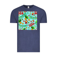 Vintage Denim class of 2022 graduation seamless pattern Vintage Tee - BundleAndBundleShop