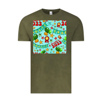 Vintage Olive class of 2022 graduation seamless pattern Vintage Tee - BundleAndBundleShop