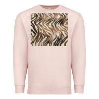 Pale Pink brown zebra Premium Sweatshirt - BarkalooDesign