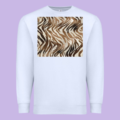 Brown Zebra Premium Sweatshirt Designed By Barkaloodesign