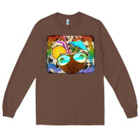 Chestnut coconut drink with sunglasses Long Sleeve Tee - Jasminsmagicworld