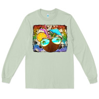 Matcha coconut drink with sunglasses Long Sleeve Tee - Jasminsmagicworld