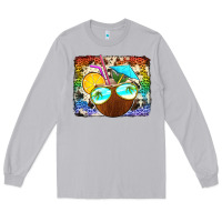 Moon Dust coconut drink with sunglasses Long Sleeve Tee - Jasminsmagicworld