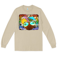 Mushroom coconut drink with sunglasses Long Sleeve Tee - Jasminsmagicworld