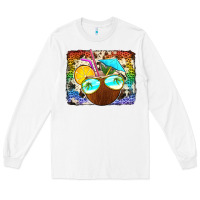 White coconut drink with sunglasses Long Sleeve Tee - Jasminsmagicworld