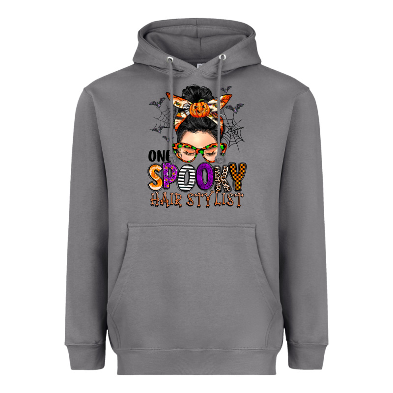 One Spooky Hair Stylist Heavyweight Hoodie by BarkalooDesign | Teevron