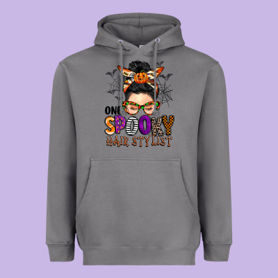 One Spooky Hair Stylist Heavyweight Hoodie Designed By Barkaloodesign