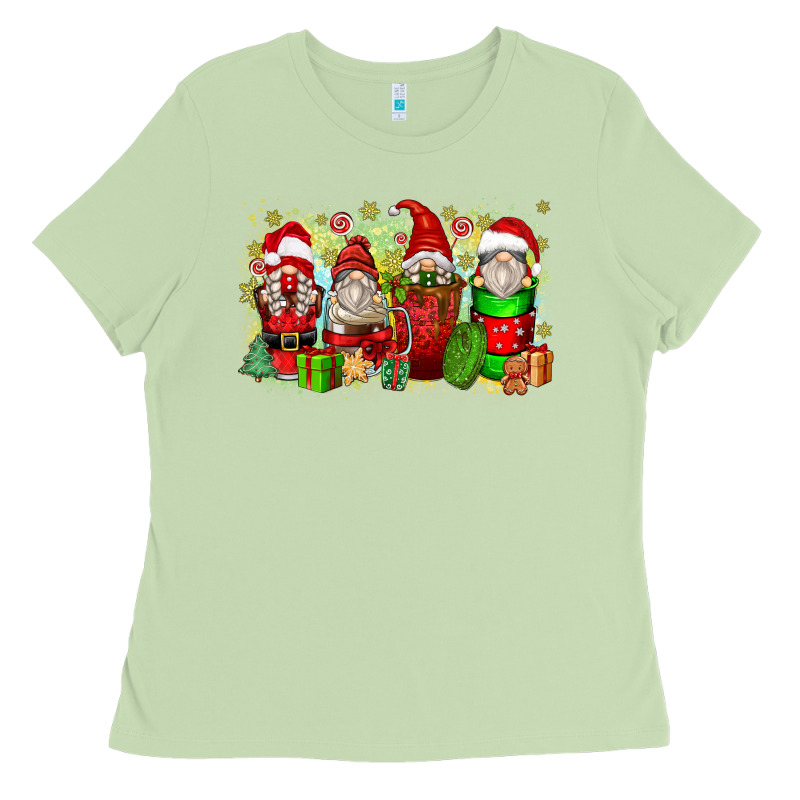 Christmas Gnome Coffee Cups Ladies Tee by Zillion Design Studio | Teevron