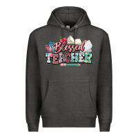 Charcoal Heather blessed teacher school Premium Hoodie - NancyCooperArtShop