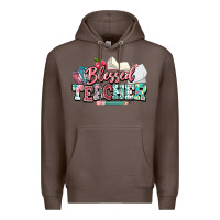 Coffee blessed teacher school Premium Hoodie - NancyCooperArtShop