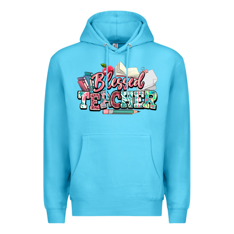 Blessed Teacher School Premium Hoodie by NancyCooperArtShop | Teevron