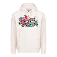 Pale Pink blessed teacher school Premium Hoodie - NancyCooperArtShop