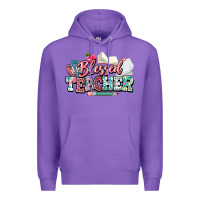Purple blessed teacher school Premium Hoodie - NancyCooperArtShop