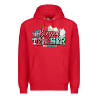 Red blessed teacher school Premium Hoodie - NancyCooperArtShop