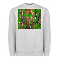 Heather Grey lucky Heavyweight Sweatshirt - Artiststas
