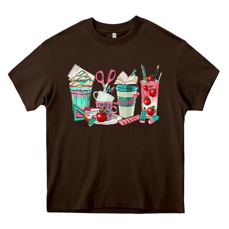 Teacher Coffee Cups Heavy Core Tee by texasbilliewilder | Teevron