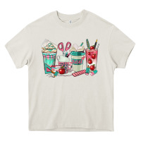 Cream teacher coffee cups Heavy Core Tee - texasbilliewilder