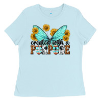 Baby Blue created with a purpose Ladies Tee - texasbilliewilder