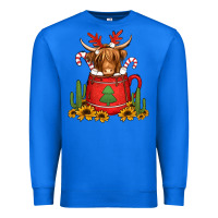 True Royal hot coco christmas highland cow Premium Sweatshirt - Jasminsmagicworld