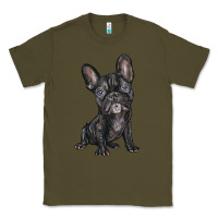 Army Green french bulldog Classic Tee - BarkalooDesign