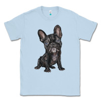 Dusty Blue french bulldog Classic Tee - BarkalooDesign