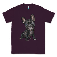 Plum french bulldog Classic Tee - BarkalooDesign