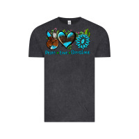 Vintage Black peace love  gemstone Vintage Tee - AdoDesignShop