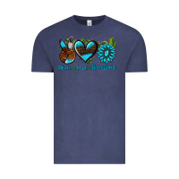 Vintage Denim peace love  gemstone Vintage Tee - AdoDesignShop
