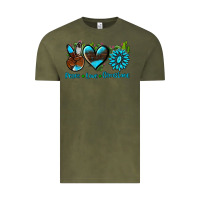 Vintage Olive peace love  gemstone Vintage Tee - AdoDesignShop
