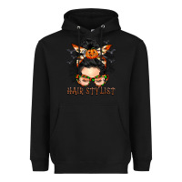 Black Hair stylist messy bun Heavyweight Hoodie - BarkalooDesign