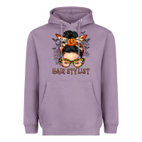 Lavender Hair stylist messy bun Heavyweight Hoodie - BarkalooDesign