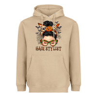 Mushroom Hair stylist messy bun Heavyweight Hoodie - BarkalooDesign