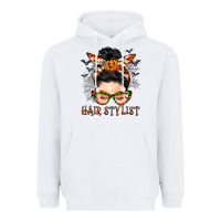 White Hair stylist messy bun Heavyweight Hoodie - BarkalooDesign