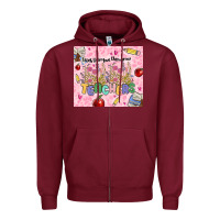 Burgundy teachers teach them love them grow Zipper Hoodie - MaliasSmallBusiness