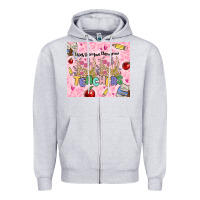 Heather Grey teachers teach them love them grow Zipper Hoodie - MaliasSmallBusiness