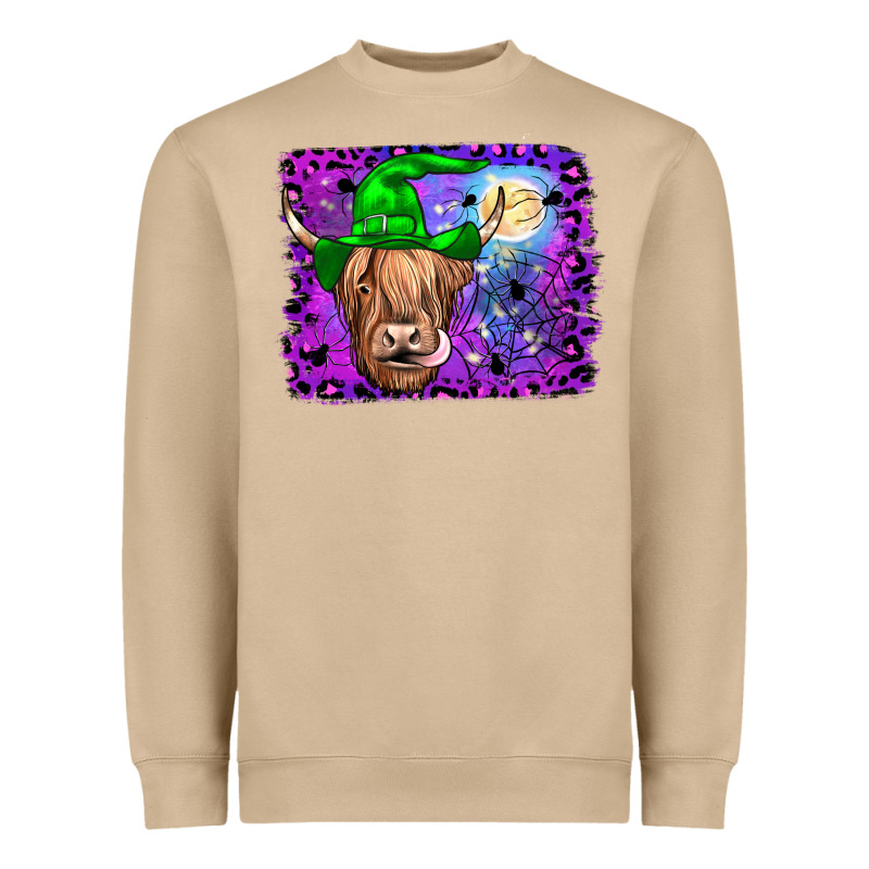Highland Cow Halloween Heavyweight Sweatshirt by JahusDesignShop | Teevron