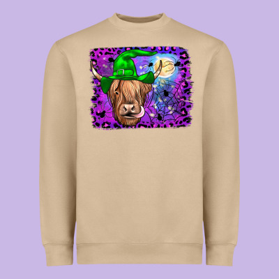 Highland Cow Halloween Heavyweight Sweatshirt Designed By Jahusdesignshop