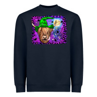 Navy highland cow halloween Heavyweight Sweatshirt - JahusDesignShop