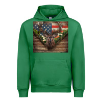 Emerald usa deer hunting Urban Hoodie - CowGirlArtShop