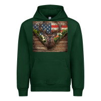 Forest Green usa deer hunting Urban Hoodie - CowGirlArtShop