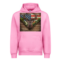Fuchsia Pink usa deer hunting Urban Hoodie - CowGirlArtShop