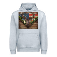 Heather Grey usa deer hunting Urban Hoodie - CowGirlArtShop