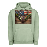 Pigment Oil Green usa deer hunting Urban Hoodie - CowGirlArtShop