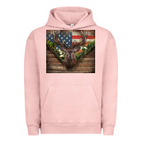 Pigment Salmon usa deer hunting Urban Hoodie - CowGirlArtShop