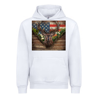 White usa deer hunting Urban Hoodie - CowGirlArtShop